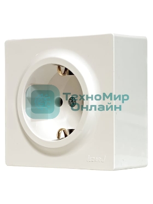Розетка 1-м ОП LETO с заземл. ПБТ крем LEZARD 752-0300-122B