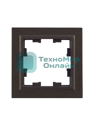 Рамка 1-местная IEK BRITE РУ-1-БрТБ темная бронза
