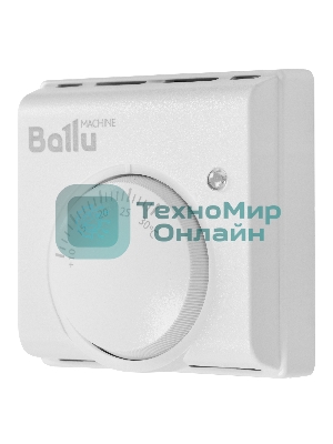 Комплект обогреватель инфракрасный Ballu BIH-GSW-1.0 + BMT-1 белый, 1000 Вт, 20 м2, термостат