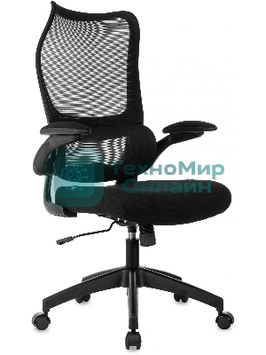 Кресло руководителя Бюрократ Sigma 1 черный сетка/ткань крестов. пластик