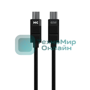 Дата-кабель MORE CHOICE (4620202554987) K87aa 2м USB 3.0A PD60W для Type-C Type-C- 2м, черный