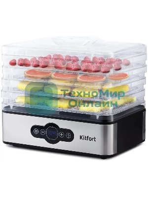 Сушилка для овощей и фруктов Kitfort KT-1914 5под. 240 Вт, черный