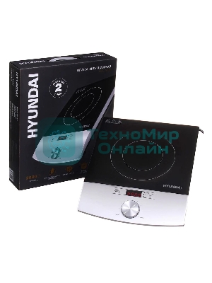 Плита настольная электрическая Hyundai HYC-0102 серебристый/черный стеклокерамика