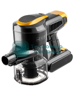 Пылесос вертикальный Brayer BR4273 серый/желтый, питание от аккумулятора, 350 Вт, уборка сухая, пылесборник 0,8 л