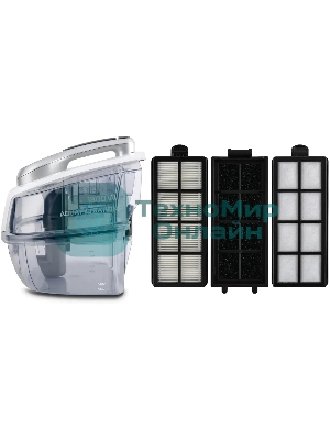 Пылесос Vitek VT-1833-01-PR жемчужный, 400/1800 Вт, уборка сухая, пылесборник контейнер, аквафильтр 3.5 л