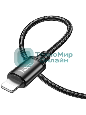 Кабель Hoco X89 Wind iP USB Type-C (m)-Lightning (m) 1м черный коробка