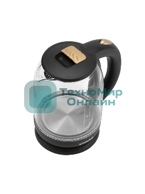 Чайник электрический Starwind SKG1052 1.8 л, 1500 Вт, темно-коричневый/бронзовый (корпус: стекло)