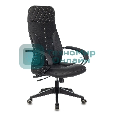 Кресло Бюрократ CH-608/ECO черный, экокожа