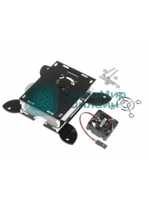 Корпус Qumo, VESA 100x100+вентилятор, Raspberry Pi 4, акрил, черный (RS043)