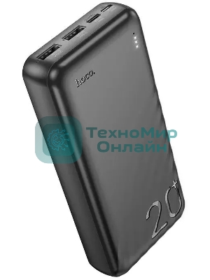 Портативный аккумулятор Hoco J123A Element 20000mAh 2A 2xUSB-A черный