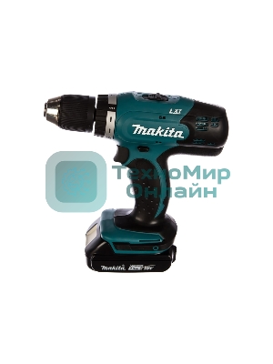 Дрель-шуруповерт Makita DDF453SYE, 18 В, 1,5 Ач, 42 Нм, щеточный