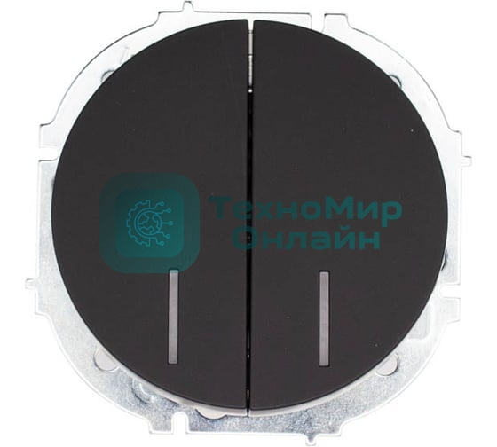 Выключатель 2-кл. СП OSEN 10А IP20 с подсветкой механизм черный бархат LEZARD 743-4288-112