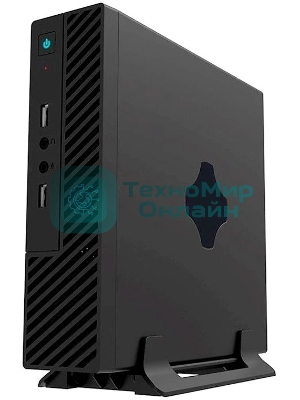 Компьютерный корпус Slim Case Powerman ME100S-BK front fan 4cm, 120W adapter, Mini ITX, VESA