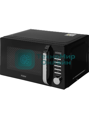 Микроволновая печь Haier HMB-DG208BA черный, 20 л, 800 Вт, переключатели - кнопки, поворотный механизм