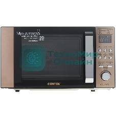 Микроволновая печь Centek CT-1584 черный/золотистый, 20 л, 700 Вт, переключатели - кнопки, поворотный механизм