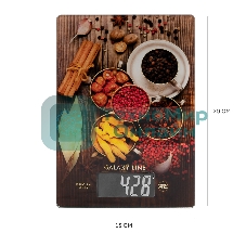 Весы кухонные Galaxy Line GL 2821, стекло, платформа из высокопрочного стекла, максимальный вес 8 кг