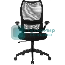 Кресло руководителя Бюрократ Sigma 1 черный сетка/ткань крестов. пластик