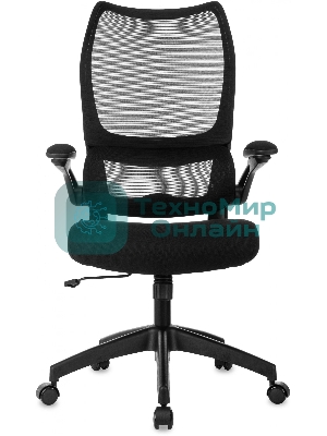 Кресло руководителя Бюрократ Sigma 1 черный сетка/ткань крестов. пластик