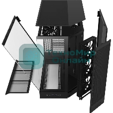Компьютерный корпус без блока питания Case NZXT H9 Flow RGb+ (2025), Midi-Tower, TG, 6x140мм RGb + 1x120мм RGb, 2xUSB-A 3.2 + 1xUSB-C 3.2, E-ATX, ATX, mATX, mITX черный