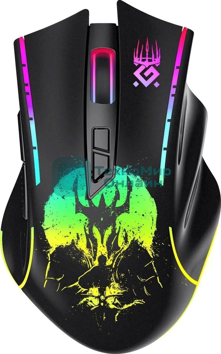 Мышь беспроводная Defender Kronos GM-695 черный, 1600 dpi, радиоканал, USB, кнопки - 7