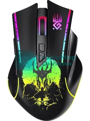 Мышь беспроводная Defender Kronos GM-695 черный, 1600 dpi, радиоканал, USB, кнопки - 7