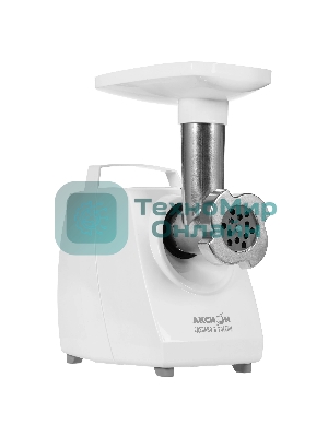 Мясорубка электрическая Аксион М33.01 белый, 1500 Вт, 1.7 кг/мин, реверс, защита от перегрузки, насадки - 3
