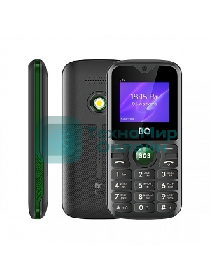 Мобильный телефон BQ 1853 Life черный/зеленый