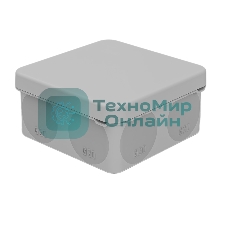 Коробка распаячная Rexant для прямого монтажа ОУ, HF, 80х80х40мм, IP67 (мембранные вводы)