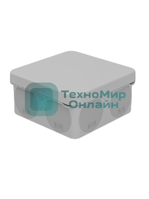 Коробка распаячная Rexant для прямого монтажа ОУ, HF, 80х80х40мм, IP67 (мембранные вводы)