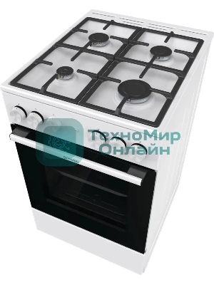 Плита газовая Gorenje GG5A11WF белый, конфорок 4 газовых, духовка 70 л, 50 см x 85 см x 59.4 см