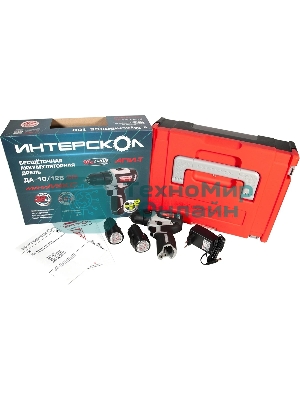 Дрель-шуруповерт ИНТЕРСКОЛ ДА-10/12В 38, 12 В, 2,5 Ач, 38 Нм, бесщеточный