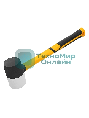 Киянка резиновая Denzel 225 г, черно-белая, фибергласовая рукоятка c TPR покрытием