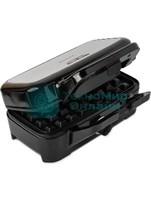 Вафельница Kitfort КТ-1674 1200Вт черный/серебристый