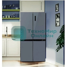 Холодильник LEX LCD505GbGID серый трехкамерный 321/144л морозилка снизу, No Frost, Side by Side