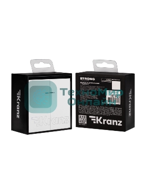 Выключатель Kranz STRONG 2 кл с подсветкой 10А с/у жемчуг