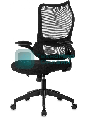 Кресло руководителя Бюрократ Sigma 1 черный сетка/ткань крестов. пластик