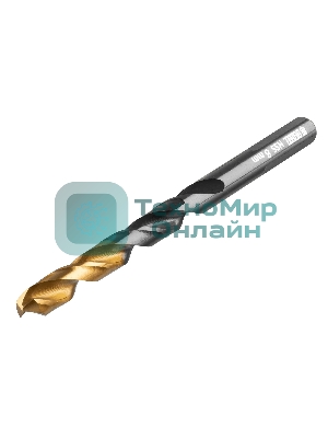 Набор сверл по металлу Denzel 2-3-4-5-6-8 мм, HSS-Tin, Golden Tip, 6 шт