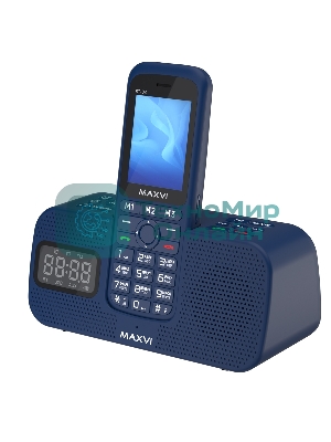 Мобильный телефон Maxvi RT-03 + док-станция, синий