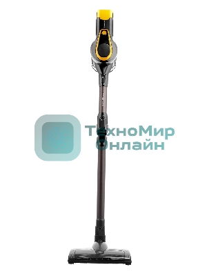 Пылесос вертикальный Brayer BR4273 серый/желтый, питание от аккумулятора, 350 Вт, уборка сухая, пылесборник 0,8 л