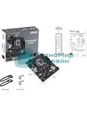 Материнская плата ASUS PRIME B760M-F, LGA 1700, Intel B760, 2xDDR5, 4xSATA, 2xM.2, 1xPCIe 4.0 x16, 1xPCIe 3.0 x1, 1xHDMI, 1x1Gb LAN, 4xUSB-A 5Gbps, 2xUSB-A 2.0, 7.1, mATX