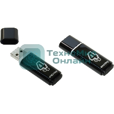Флешка USB Smartbuy Glossy series black (SB4GbGS-K), 4Gb, USB 2.0, R/W 25/15, черный