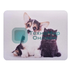 Коврик для мыши Buro BU-M40095 рисунок/котенок и щенок