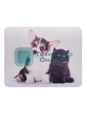 Коврик для мыши Buro BU-M40095 рисунок/котенок и щенок