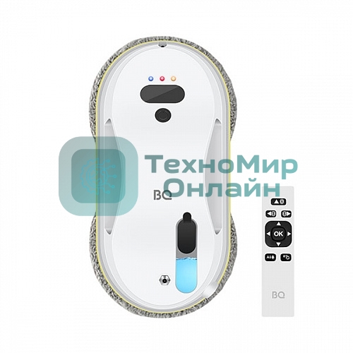Робот-мойщик окон BQ WR200S белый. Мощность 80 Вт/Объем для чистящего средства 110мл/Параметры электропитания 100-240 В,50-60 Гц/Страховочный трос 4м/Минимальная рабочая зона 40х40см/Для всех видов гладких поверхностей: кафель, ламинат, стекло