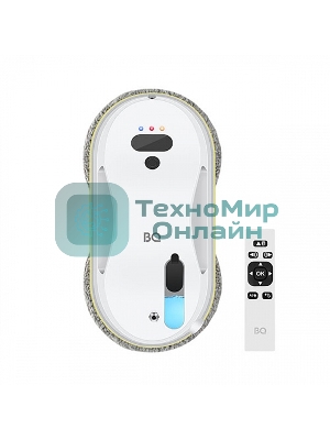Робот-мойщик окон BQ WR200S белый. Мощность 80 Вт/Объем для чистящего средства 110мл/Параметры электропитания 100-240 В,50-60 Гц/Страховочный трос 4м/Минимальная рабочая зона 40х40см/Для всех видов гладких поверхностей: кафель, ламинат, стекло