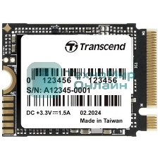 Накопитель SSD Transcend SSD MTE310S, 512Gb, M.2(22x30мм), NVMe, PCIe 4x4, 3D TLC, R/W 3300/1700 Mb/s, IOPs 330 000/690 000, TbW 300, DWPD 0.33, DRAM-less (5 лет)