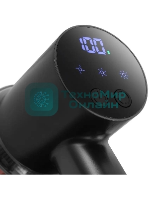 Пылесос вертикальный Kitfort КТ-5389 черный/красный, питание от аккумулятора, 225 Вт, уборка сухая, пылесборник 1 л