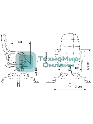 Кресло Бюрократ CH 002 черный, экокожа