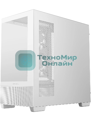 Компьютерный корпус Deepcool CG380 3F WH без БП, боковое окно (панорама), 3x120мм ARGB PWM вентилятора, белый, mATX