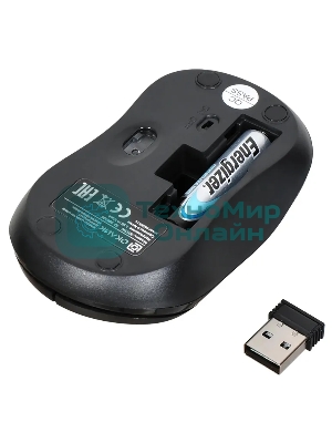 Мышь беспроводная Oklick 605SW черный, 1200 dpi, радиоканал, USB, кнопки - 3